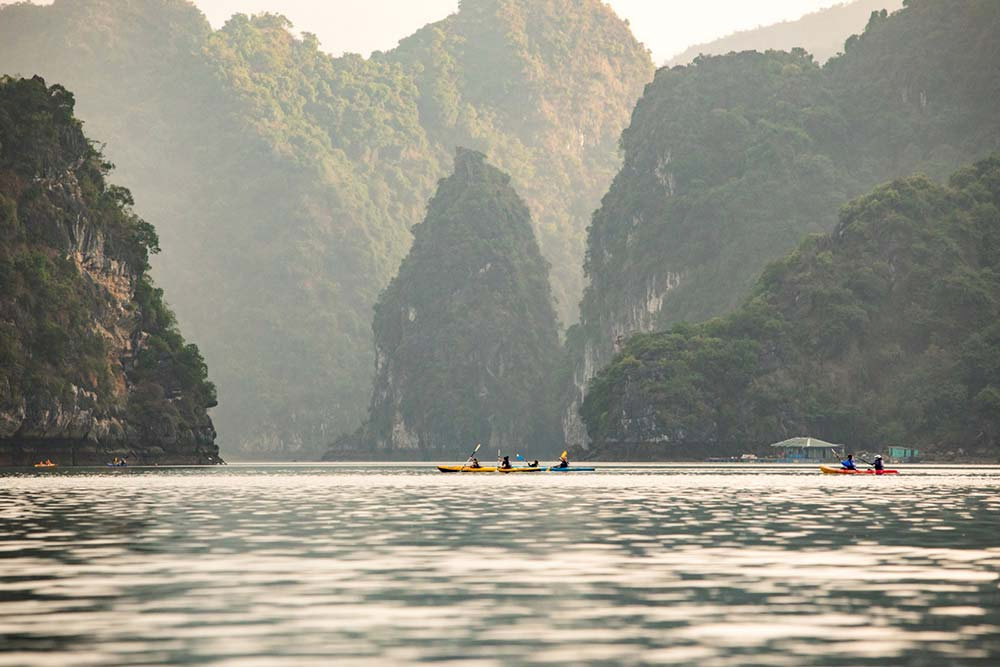Kayaking is the only way to explore the small corners of Cat Ba Archipelago